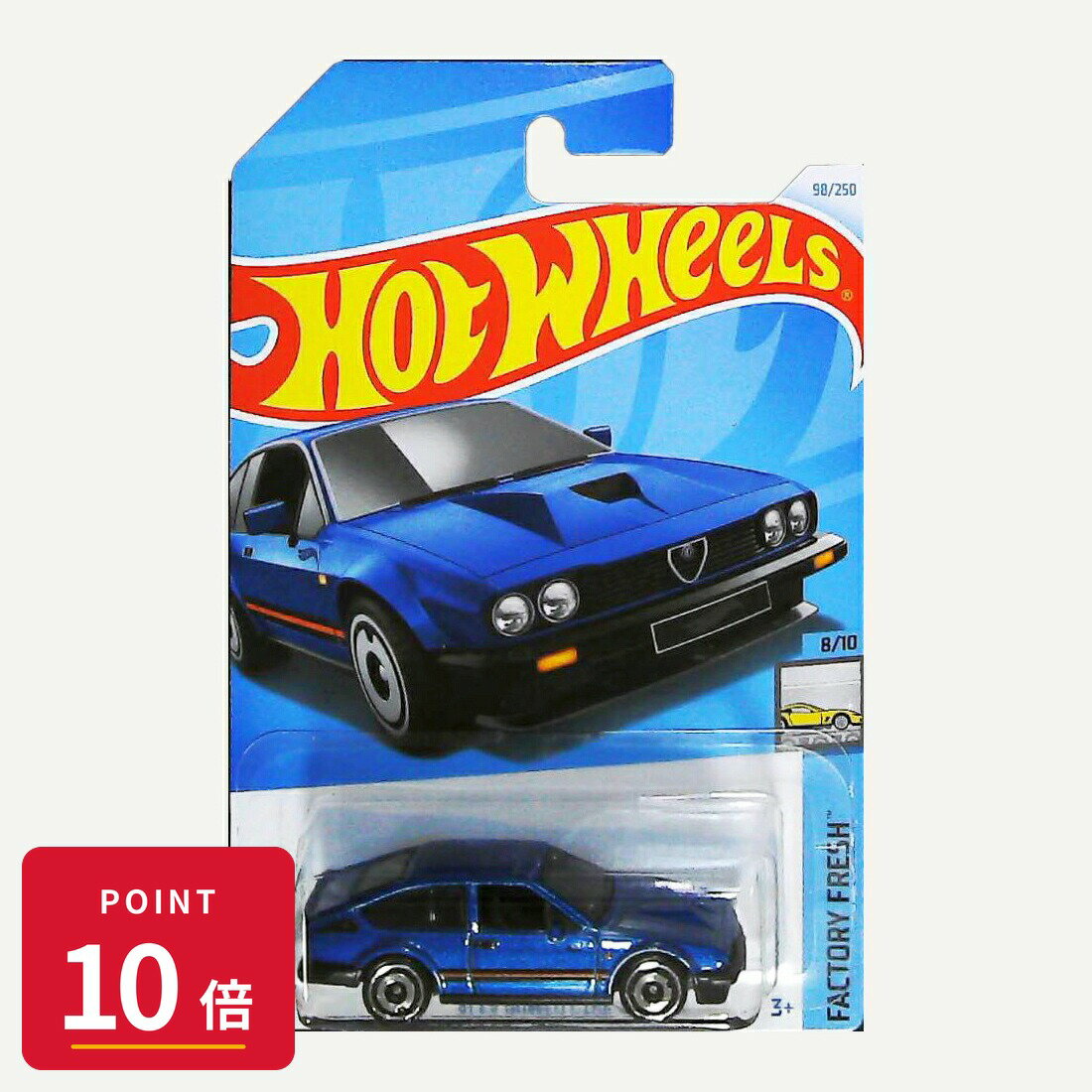 Rakuten - 【エントリーで全品P10倍】マテル ホットウィール Hot Wheels ベーシックカー Alfa Romeo GTV6 3.0【HTF13】 新品 正規品