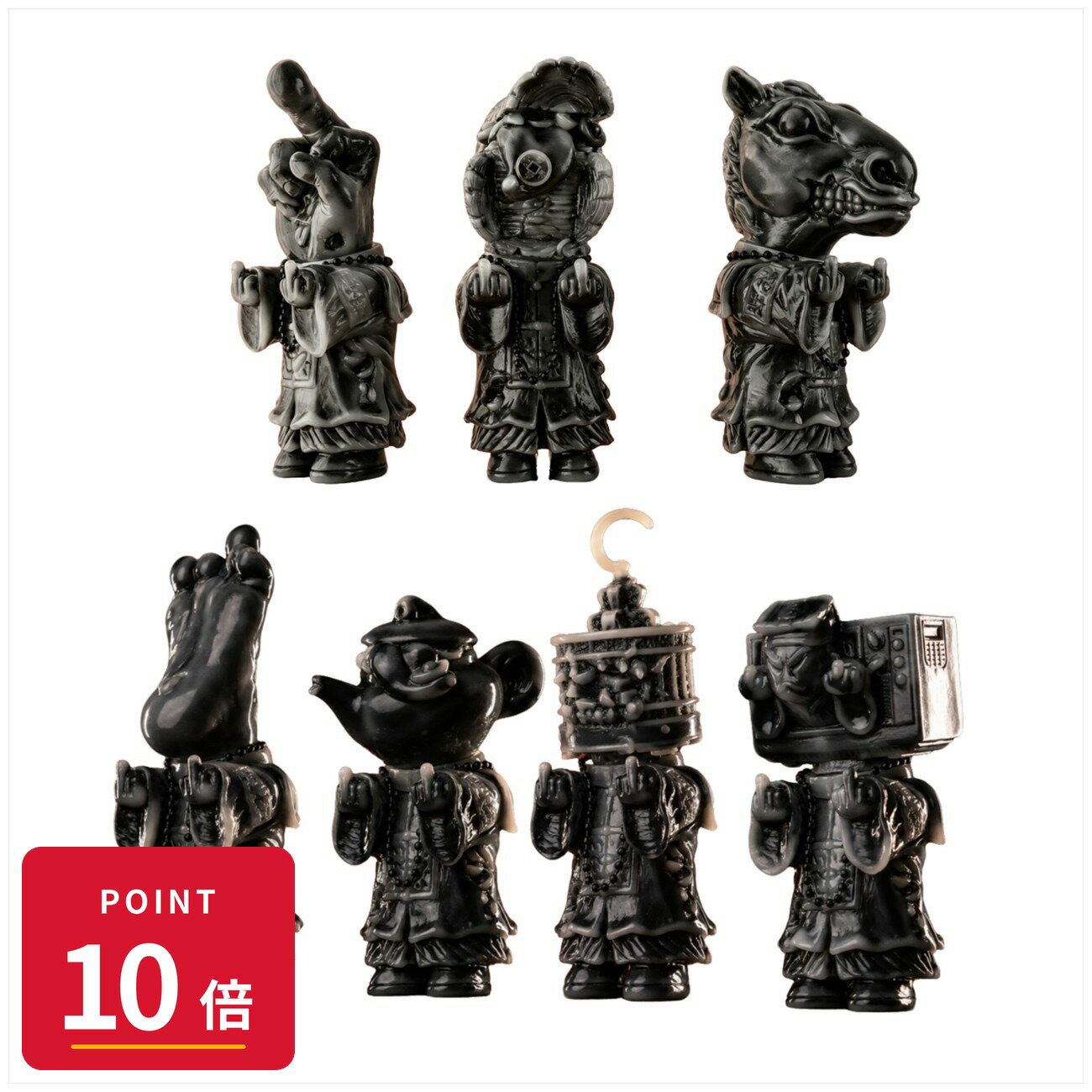 乐天商城 - 【エントリーで全品P10倍】【予約】 NIHILITY CREATION(皆空造物) 金運キョンシーちゃん 金運爆発 ノンスケールフィギュア Cセット 【2026年9月発売予定】