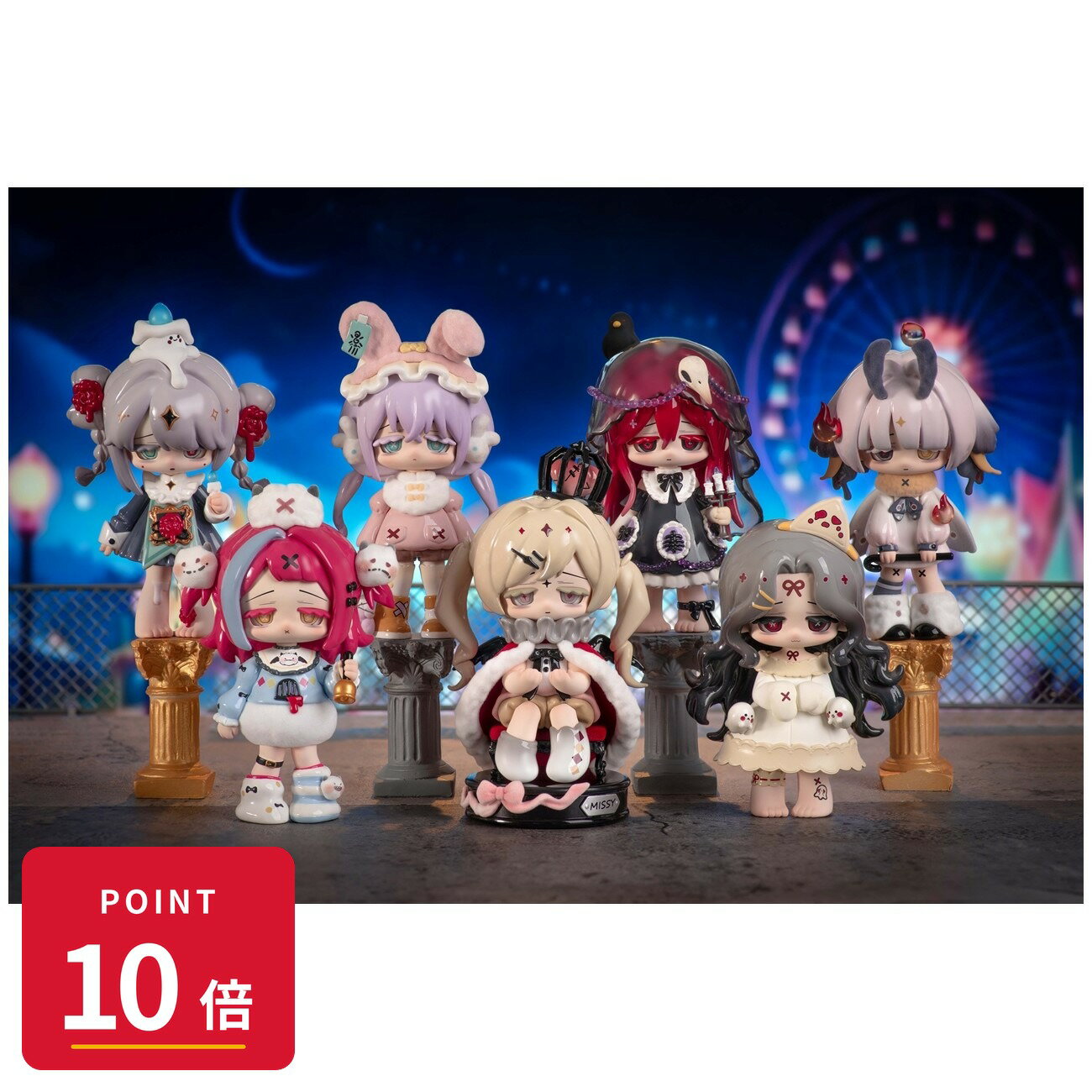 乐天商城 - 【エントリーで全品P10倍】【予約】 WAN LE XUN CHAO(玩楽尋潮) Missy 鬱系ガール 鴉のパラダイス シリーズ トレーディングフィギュア BOX 6個入り 【2026年8月発売予定】