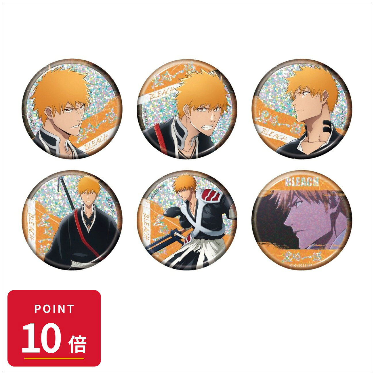 Rakuten - 【エントリーで全品P10倍】【予約】 ベルファイン TVアニメ『BLEACH 千年血戦篇』トレーディング ホログラム缶バッジ 黒崎一護 BOX 6個入り グッズ 【2026年7月発売予定】