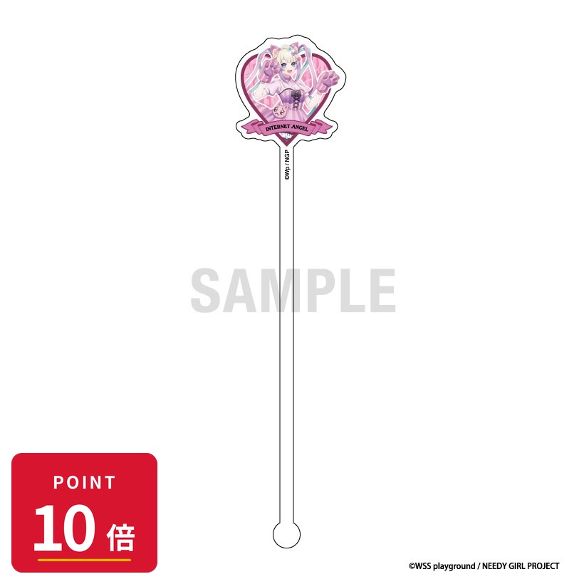 樂天商城 - 【エントリーで全品P10倍】【予約】 シーワン NEEDY GIRL OVERDOSE アクリルマドラー 超てんちゃん チェシャ猫ver グッズ 【2026年8月発売予定】