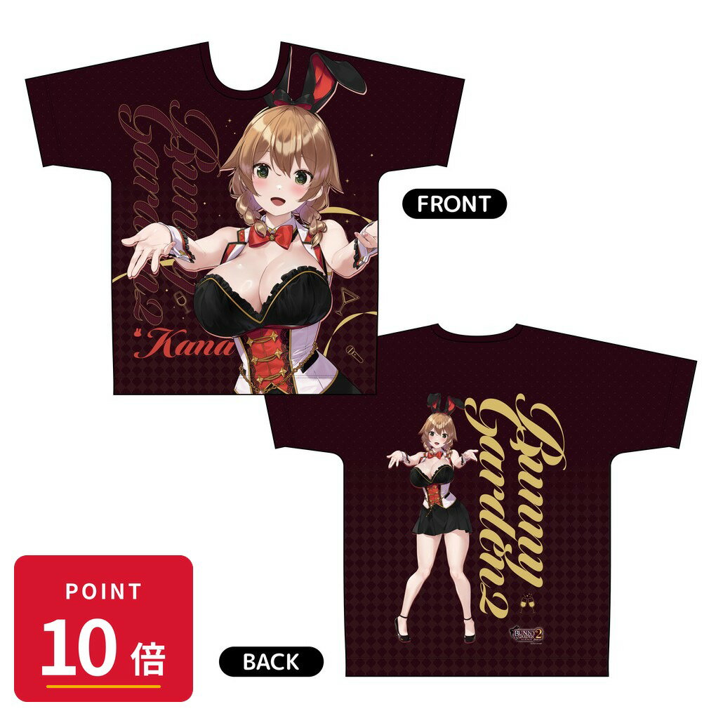 乐天商城 - 【エントリーで全品P10倍】【予約】 カーテン魂 バニーガーデン2 フルグラフィックTシャツ(花奈)Mサイズ グッズ 【2026年10月発売予定】