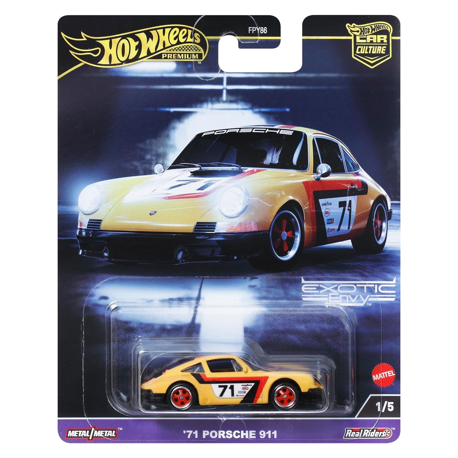 【全品P2倍★クーポン有】 マテル ホットウィール Hot Wheels カーカルチャー エキゾチック エンヴィー ’71ポルシェ911 HKC80 新品 未開封 ギフト ラッピング対応【RSL】