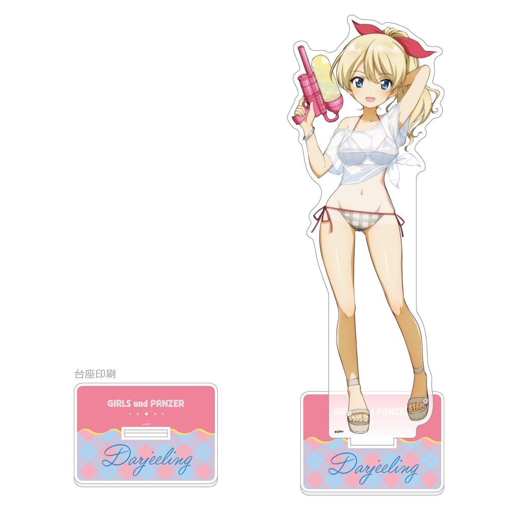 Garland - 【予約】 カーテン魂 ガールズ&パンツァー 最終章 描き下ろし特大アクリルスタンド (ダージリン/水鉄砲 日焼けVer.) グッズ 【2026年8月発売予定】