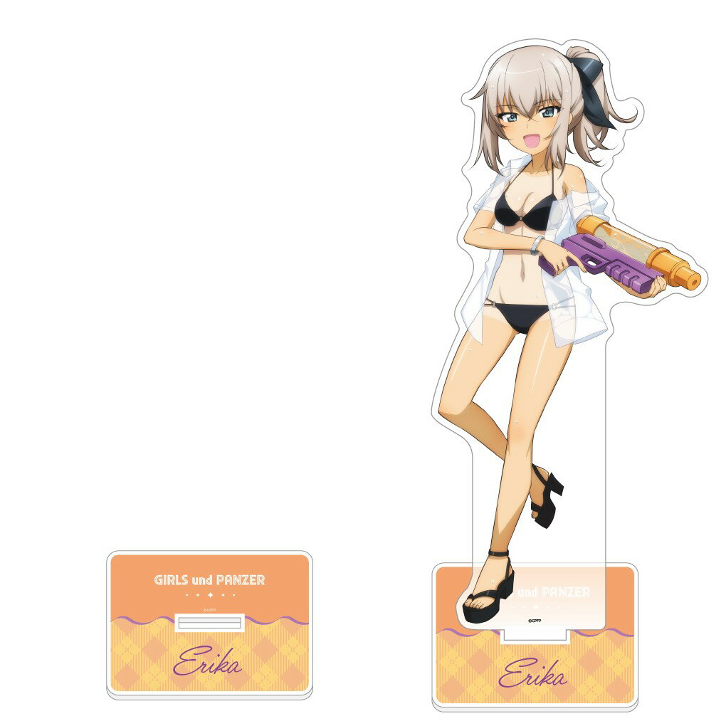 Garland - 【予約】 カーテン魂 ガールズ&パンツァー 最終章 描き下ろし特大アクリルスタンド (逸見エリカ/水鉄砲 日焼けVer.) グッズ 【2026年8月発売予定】