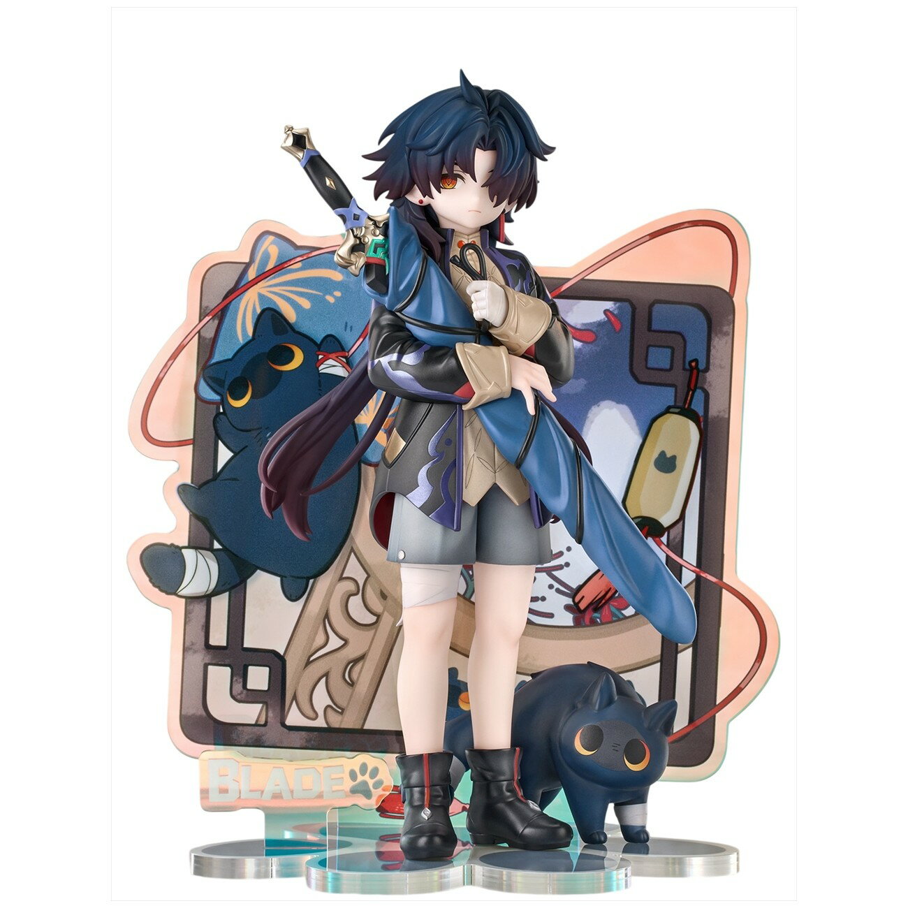  RIBOSE RISE UP+ 崩壊:スターレイル ちびねこシリーズ フィギュア 刃 Ver. 
