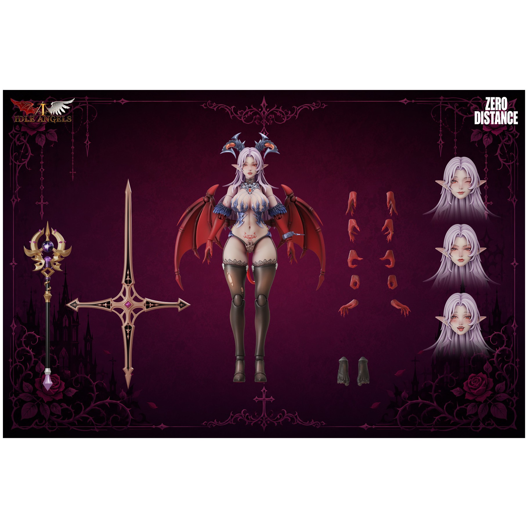 ZERO DISTANCE x Idle Angels ZERO DISTANCE × Idle Angels 堕天使 ルシファー 1/12スケール可動フィギュア 通常版 