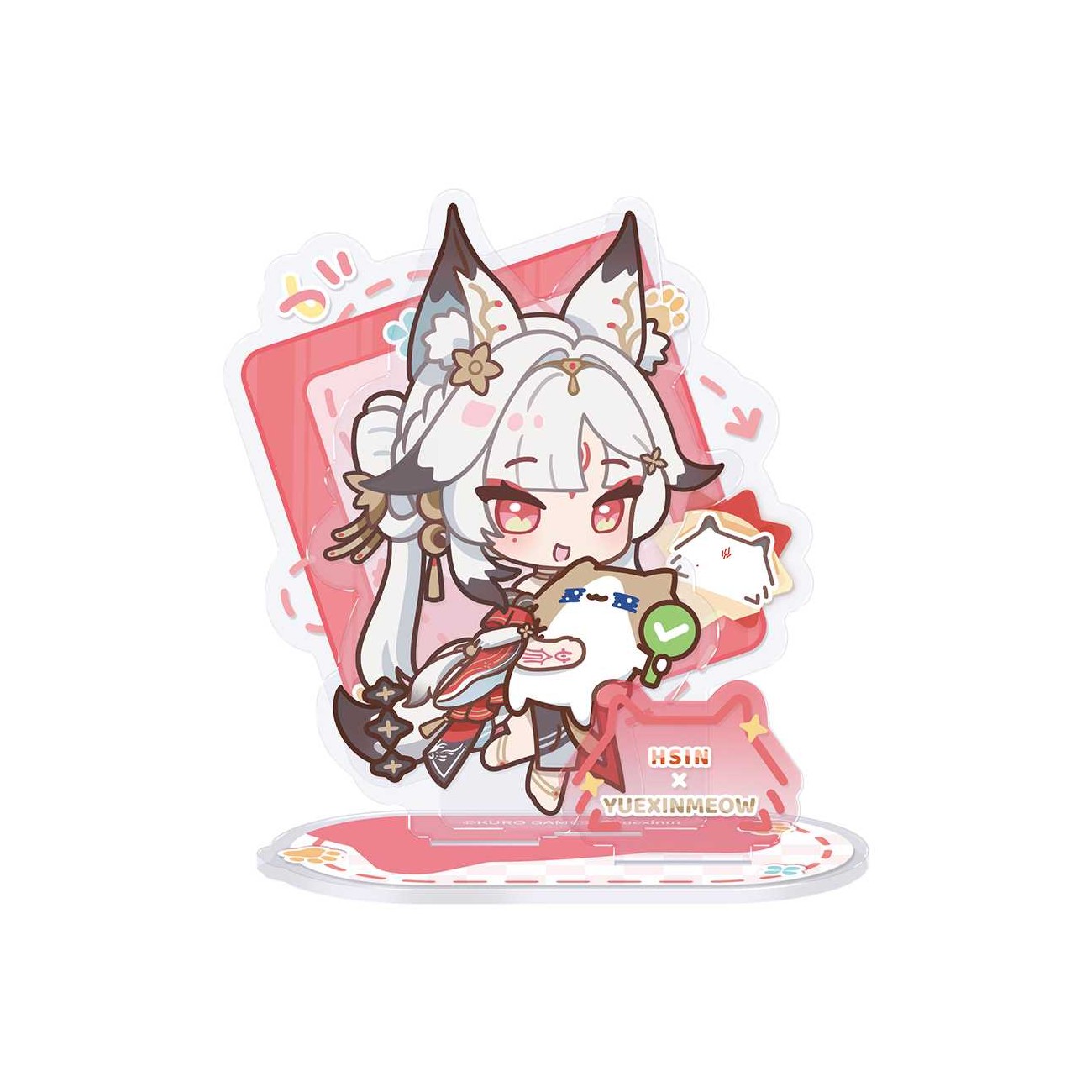 【予約】 KURO GAMES 『鳴潮』×『YUE XIN MEOW』 共鳴の日常テーマ アクリルスタンド 心×『YUE XIN MEOW』Ver. グッ…