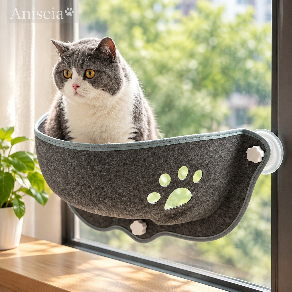 猫窓用 猫 ベッド 吸盤式 猫 窓掛け 猫ベッド 耐荷重 取り付け簡単 取り外し可能 ...