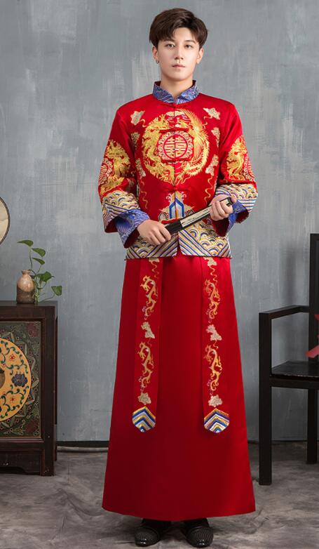 商品についてメンズ用華やか中華服サイズ：S：バスト104　身長160-165M：バスト112　身長165-170L：バスト120　身長170-175XL：バスト128　身長175-1802XL：バスト136　身長180-1853XL：バスト144　身長185-190スカートのウエストはリボン入、調節可能です。素材：ポリエステル簡単な包装、ご了承ください。柔らかい素材で運送都合より形崩れた場合がございます、少し力で元の形に戻られます商品に何か問題ある場合、確認後至急対応いたします、どうぞご安心ください。ご注意： 商品より納期違うため、納期一致しない複数商品お買い上げの場合、長い方を優先いたします。 納期遅れる場合、事前にご報告いたします。生産過剰より多少のほつれがあることをご理解ください。在庫管理条件や運送状況よりシワがあることもございます、ご了承ください。注文受付後、24時間内必ずご連絡いたしますため、弊社より連絡取れないことはございません。24時間以上受信出来ていない場合、ドメインの設定をご確認ください。弊社の都合で恐縮しておりますが。宜しくお願いします。