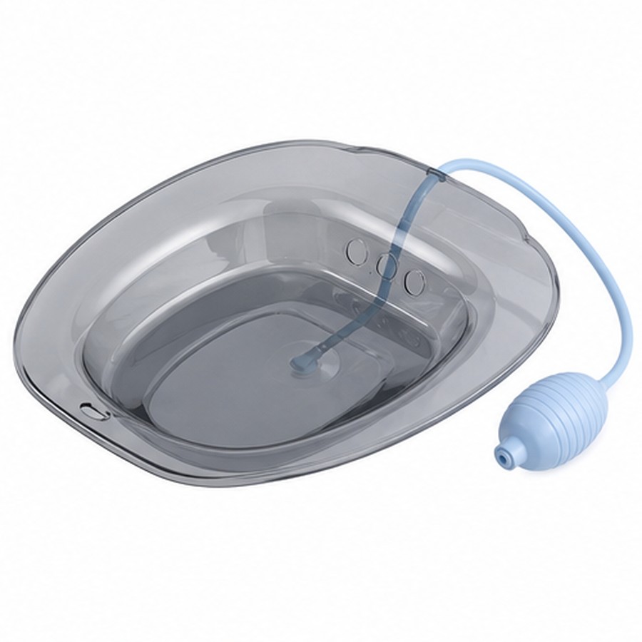 Septa Storeの座浴ボウル トイレ用洗浄ボウル35.5x39x10cm 便座に置けるバス用品 持ち手付き お手入れ用品 省スペース 家庭用 衛生用品として日常ケアをしやすい 使いやすい 浴室用品｜アングル3