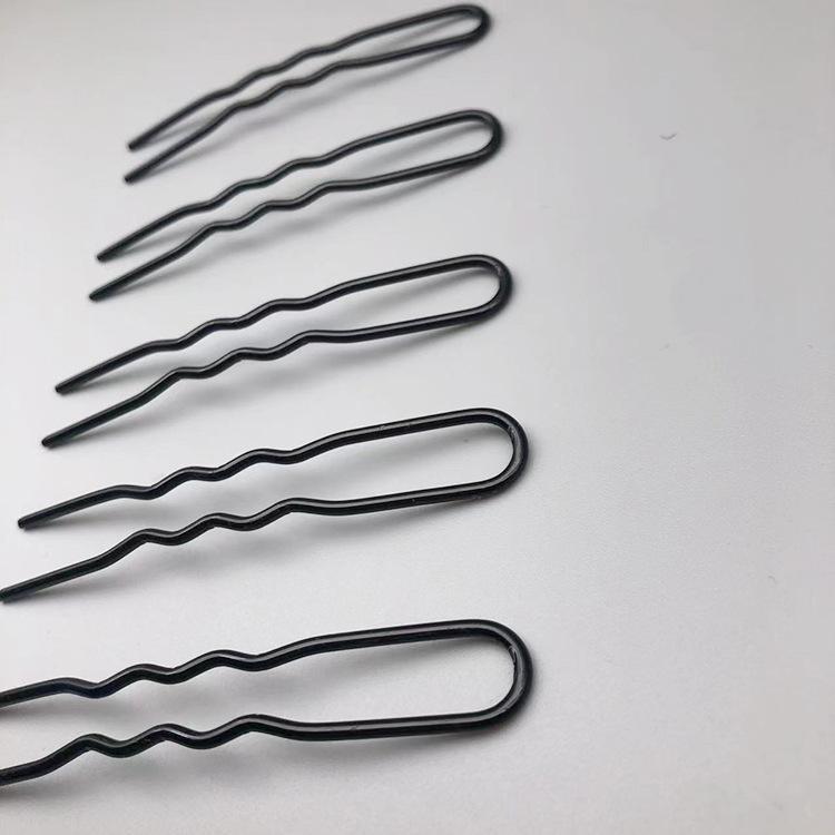 ヘアピン U字ピン 5本セット ヘアアクセサリー 無地 黒 補助Uピン 髪留め まとめ髪...