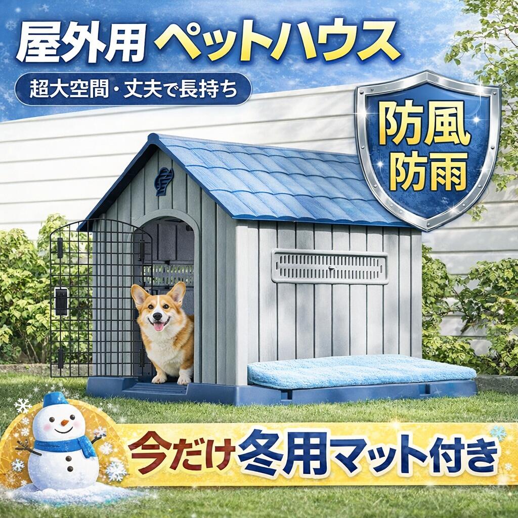ペットハウス 犬小屋 ドッグハウス プラスチック製 洗える 屋外用 室内用 小型犬 ...