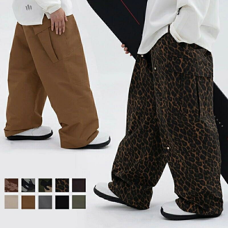 スノーボード パンツ スノボ スキーパンツ ロングパンツ 単品 レディース メンズ 男女兼用 ワイドパンツ カーゴパンツ 長ズボン ゆ スノボウェア スキーウェア ボトムス