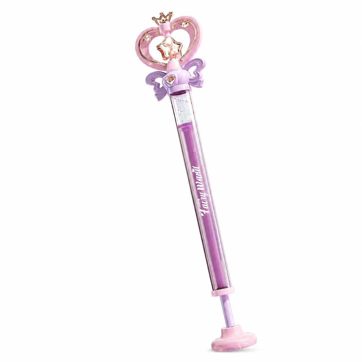 水鉄砲 女の子 魔法ステッキ ウォーターガン おもちゃ 手動ポンプ式 ステッキ型 軽...