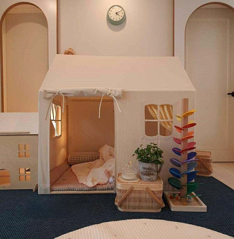 プリンセステント 新作 子供テント ゲームハウス キッズテント 洗濯可 小屋 テント+カーテン+フロアマット ファイバー 高品質 ままごと プレイテント プリンセスの城型 ごっこ遊びトイ