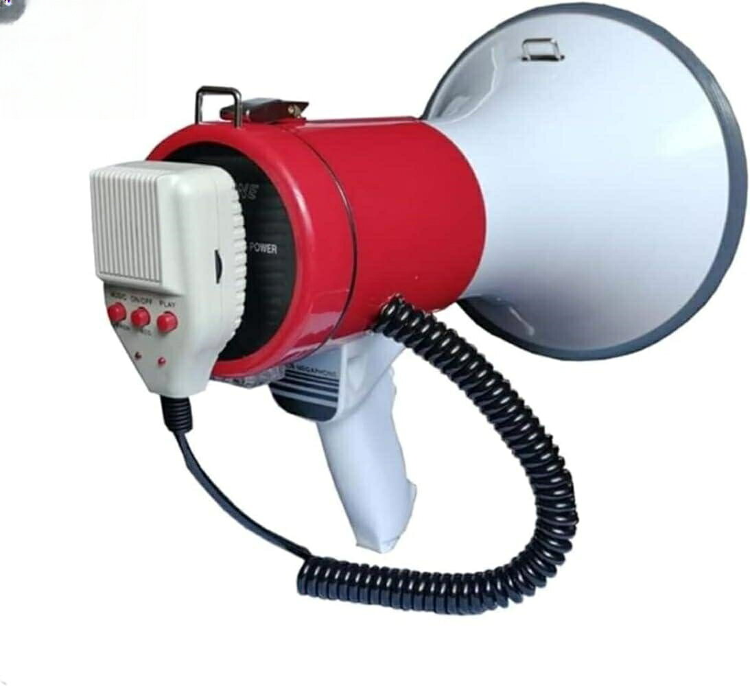 【3つのオーディオモード】拡声器の機能に加えて、電子音サイレン、120秒の(録音・再生機能)があります。音声の録音と再生機能はあなたの声をコマンドに保ち、 彼らはあなたのメッセージを何度も聞くことを確実にします。【ハンドマイク】ハンドマイク付きでスピーチなどの際に長時間使用しても腕が疲れません!ショルダーストラップを使って肩から掛ければ移動中にも楽々使えます。【防災グッズ】サイレンモード付きで緊急時や災害時にも役立ちます。電池式ポータブルワイヤレスオーディオで外出に便利、AAバッテリーx8(バッテリーは含まれていません)または12V車の外部電源。【人間工学に基づいたデザイン】人間工学に基づいたピストルグリップと軽量シャーシに慣れてください。 屋内または屋外で使用してください。【多目的】オフサイトの販売/学校の活動/運動会/避難訓練/誘導/防災/演説/学校/消防/集会/スポーツイベントまたは災害が発生したとき、などで大きな公告を発表することができます。備考▼商品の色は、撮影時の光や、お客様のモニターの色具合などにより、実際の商品と異なる場合がございます。あらかじめ、ご了承ください。▼生地の特性上、やや匂いが強く感じられるものもございます。数日のご使用や陰干しなどで気になる匂いはほとんど感じられなくなります。▼同じ商品でも生産時期により形やサイズ、カラーに多少の誤差が生じる場合もございます。▼他店舗でも在庫を共有して販売をしている為、受注後欠品となる場合もございます。予め、ご了承お願い申し上げます。業務用拡声器 ハンドマイク付メガホン