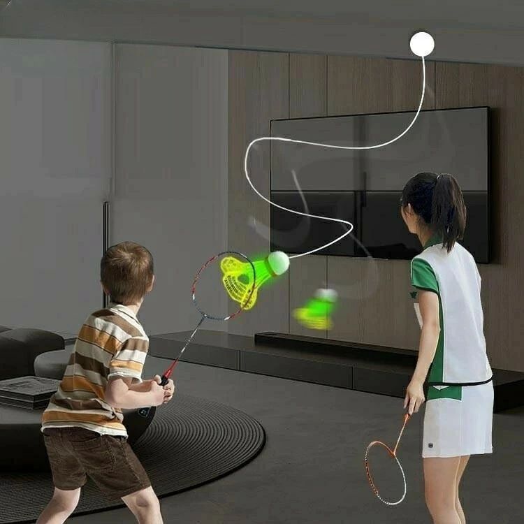 発光バドミントン訓練器家庭用シングルシ スポーツ アウトドア 豊富な品揃え