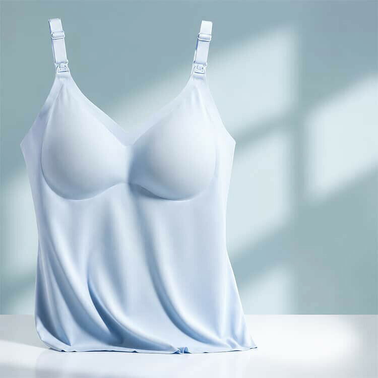 Septa Storeの授乳キャミソール カップ付き 授乳ブラ 授乳服 授乳 キャミ パッド入り ブラ ブラタンクトップ 授乳インナー タンクトップ 肌着 マタニティ 妊婦 産後 シームレス ストラップオープン｜アングル3