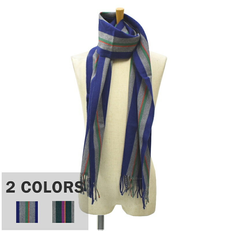 GLEN PRINCE(グレンプリンス)  STRIPE SCARF(イギリス製 ストライプ スカーフ/マフラー) MERINO WOOL/ANGORA(メリノウール/アンゴラ)