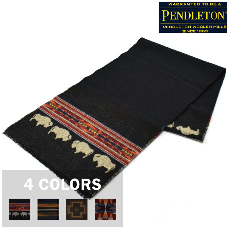 【4 COLORS】PENDLETON(ペンドルトン)【MADE IN ITALY】JACQUARD WOOL SCARF/MUFFLER(イタリア製 ジャガード ウール スカーフ/マフラー)