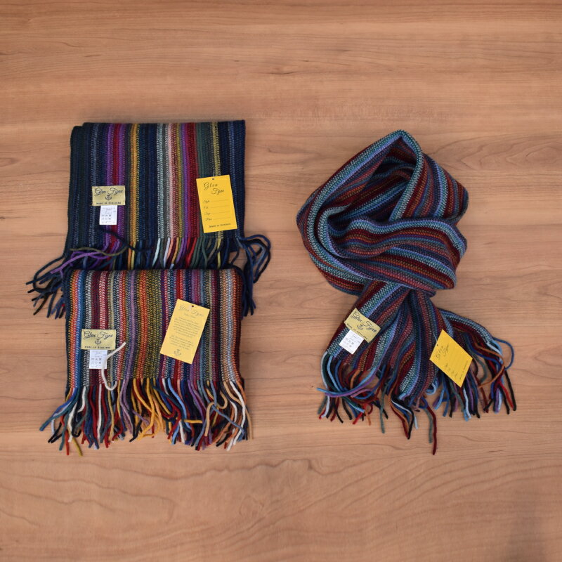 Rakuten - GLEN FYNE(グレンファイン)【MADE IN SCOTLAND】MULTI STRIPE WOOL SCARF/MUFFLER(マルチストライプ ウール スカーフ/マフラー)