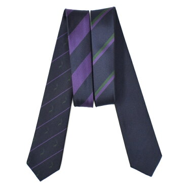 KENNETH FIELD(ケネスフィールド) 4 FACE TIE(4ウェイ ネクタイ) CREST/REGIMENTAL(クレスト/レジメンタル) NAVY/PURPLE(ネイビー/パープル)