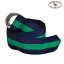 BARRONS HUNTER(バロンズハンター)【D-RING】DOUBLE RING RIBBON BELT(ダブルリングリボンベルト) NAVY/GREEN