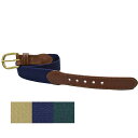 LEATHER MAN(レザーマン) PIN BUCKLE SURCINGLE RIBBON BELT(コットン＆レザー ピンバックル リボンベルト) SOLID COLOR