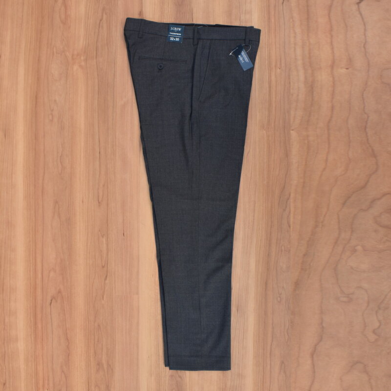 Rakuten - J.CREW(ジェイクルー) NO TUCK SUMMER WOOL TROUSER (ノータックウールトラウザー) CHARCOAL GREY