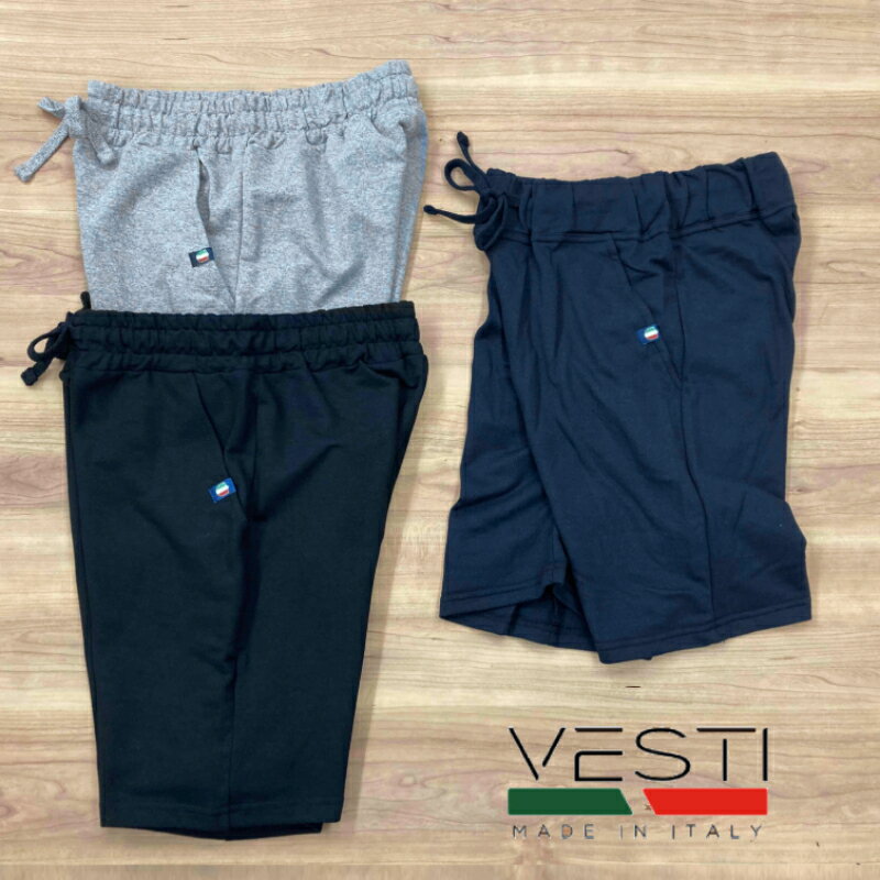 【3 COLORS】VESTI(ヴェスティ) 【MADE IN ITALY】 LIGHT WEIGHT SWEAT SHORT PANTS(イタリア製 ライトウェイト スウェット ショートパンツ)