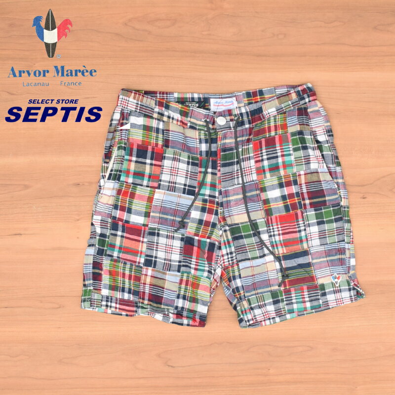 Rakuten - ARVORMAREE (アルボーマレー) SEPTIS別注 BEACH WALKER (ビーチウォーカー) MADRAS PATCHWORK SHORTS (マドラスパッチワークショーツ)