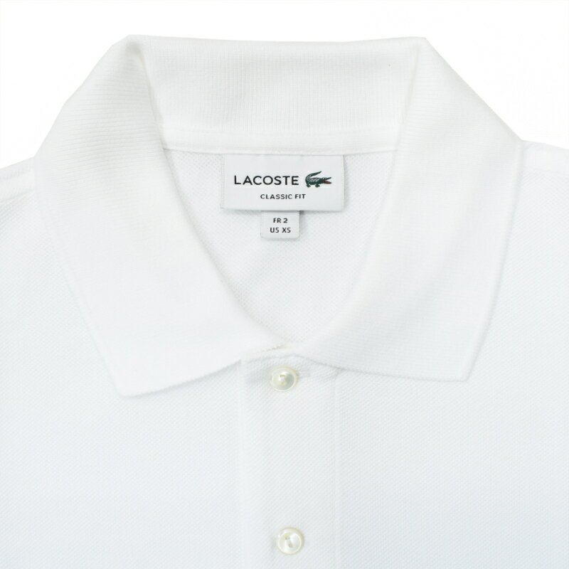 FRANCE LACOSTE(直輸入フランスラコステ) #L1212 S/S PIQUE POLOSHIRTS(半袖 鹿の子 ポロシャツ) BLANC(WHITE)(001)