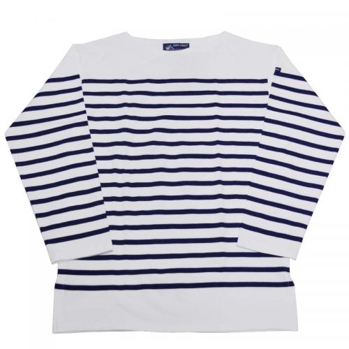 SAINT JAMES(セントジェームス)L/S BOATNECK SHIRTS(長袖ボートネックシャツ) NAVAL(ナヴァル) NEIGE/MARINE(WHITE/NAVY) 正規代理店取扱品