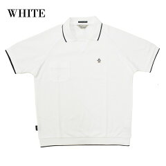 Manerd Skipper Polo Shirt: White Manerd Skipper Polo Shirt: White