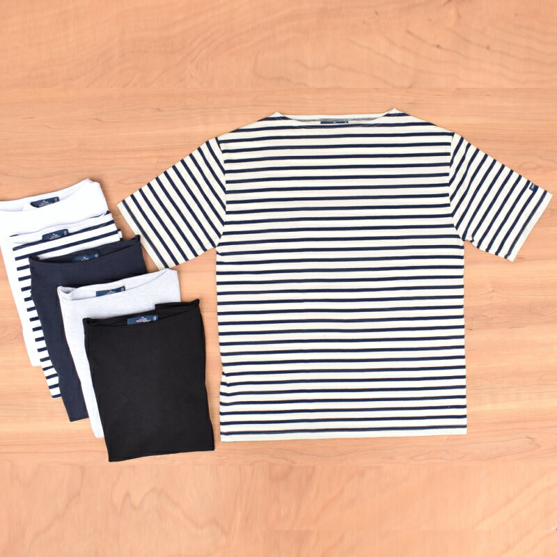 SAINT JAMES(セントジェームス) 【MADE IN FRANCE】S/S OUESSANT BOAT-NECK BASQUE SHIRT(フランス製 ボートネック半袖バスクシャツ) 03JC1325/1