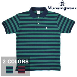 マンシングウェア ポロシャツ メンズ 【2 COLORS】 MUNSINGWEAR(マンシングウェア)【MADE IN U.S.A.】 SEPTIS別注 70s S/S SETIN SLEEVE POLOSHIRTS(アメリカ製 半袖 鹿の子 ポロシャツ) WIDE BORDER(ワイドボーダー)