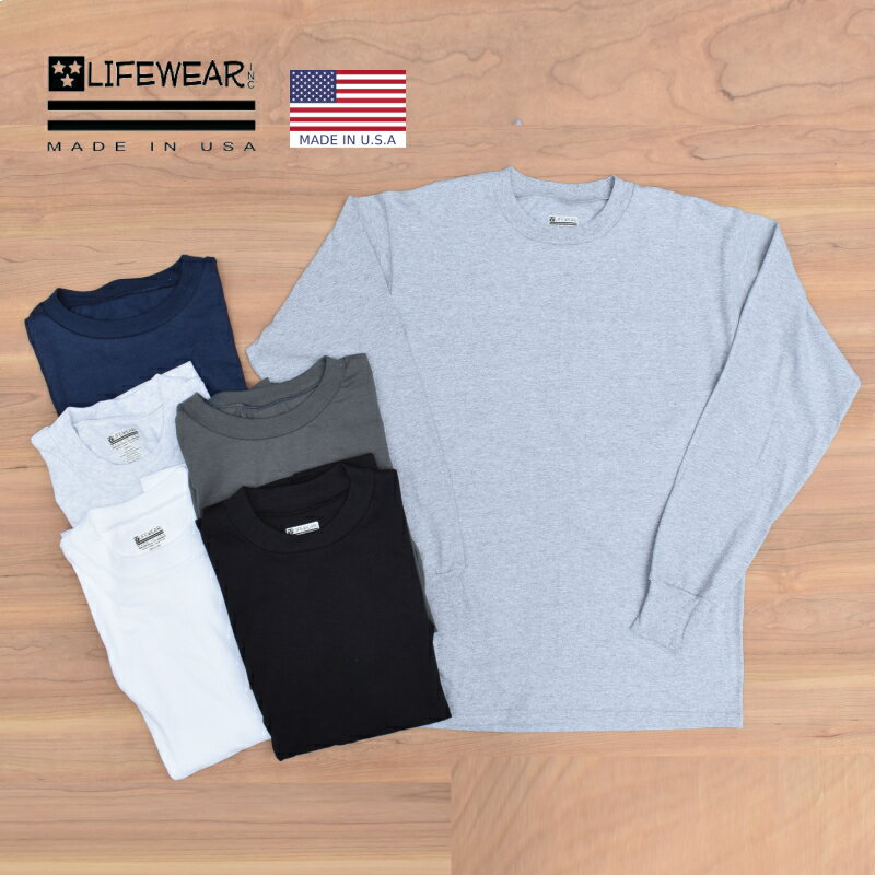 LIFEWEAR(ライフウェア)【MADE IN USA】 L/S CREW NECK T-SHIRTS (アメリカ製 長袖 クルーネック Tシャツ)