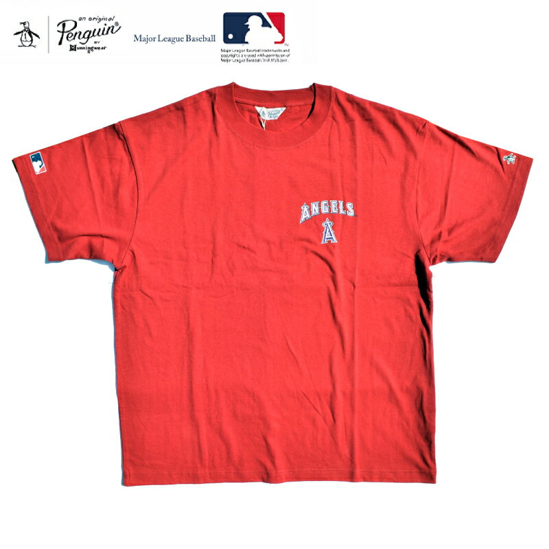 Rakuten - MLB(メジャーリーグベースボール) × MUNSINGWEAR(マンシングウェア) S/S PRINT T-SHIRTS(半袖 プリントTシャツ) LOSANGELES ANGELS (ロサンゼルス エンゼルス) 両面プリント