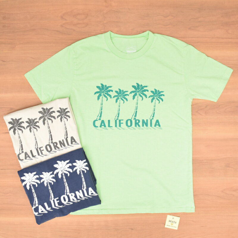Rakuten - MIXTA(ミクスタ)【MADE IN U.S.A】S/S VINTAGE PRINT TEE SHIRTS(アメリカ製 ヴィンテージプリントTシャツ) PALM TREE CALIFORNIA