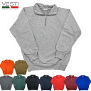 VESTI(ヴェスティ) 【MADE IN ITALY】 HALFZIP SWEAT SHIRTS(ハーフジップスウェットシャツ)