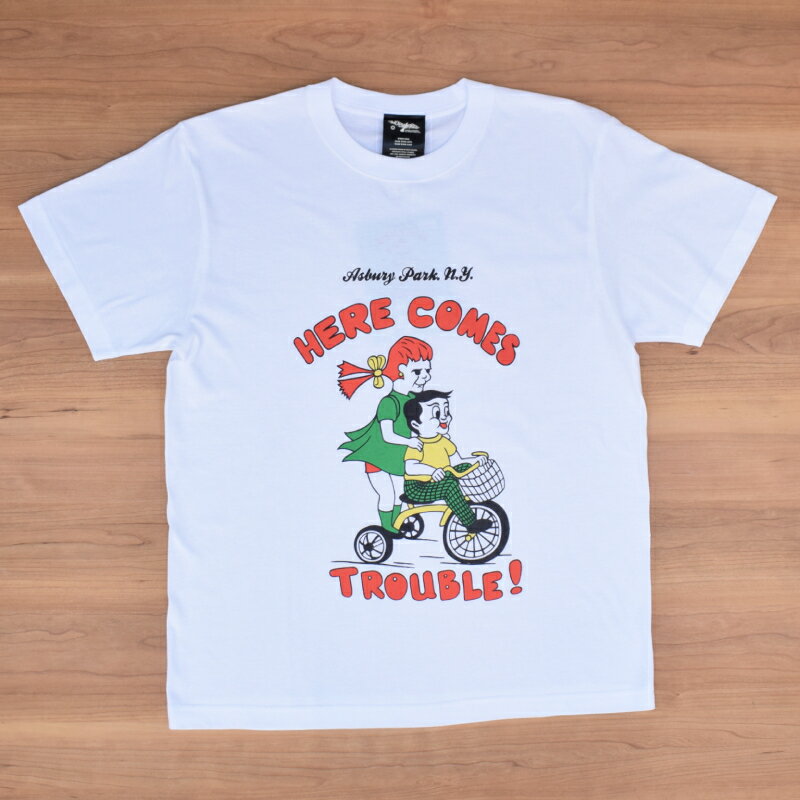 Rakuten - WORN FREE(ウォーンフリー) S/S PRINT T-SHIRTS(プリント Tシャツ) Johnny Ramone (ジョニーラモーン) HERE COMES TROUBLE!