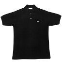 JAPAN LACOSTE(ジャパンラコステ) L1212 S/S PIQUE POLOSHIRTS(半袖 鹿の子 ポロシャツ) NOIR(BLACK)(031)