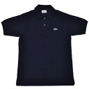 JAPAN LACOSTE(ジャパンラコステ) L1212 S/S PIQUE POLOSHIRTS(半袖 鹿の子 ポロシャツ) MARINE(NAVY)(166)