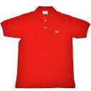JAPAN LACOSTE(ジャパンラコステ) L1212 S/S PIQUE POLOSHIRTS(半袖 鹿の子 ポロシャツ) ROUGE(RED)(240)