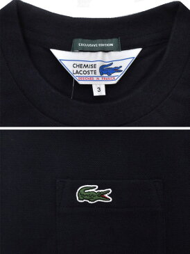 【3 COLOR】JAPAN LACOSTE(ジャパンラコステ) 別注ライン S/S C/N DROP TAIL PIQUE BIG POCKET T-SHIRTS(半袖 ドロップテール 鹿の子 ビッグTシャツ)