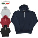 VESTI(ヴェスティ) 【MADE IN ITALY】 HALFZIP SWEAT PARKA(ハーフジップスウェットパーカー)