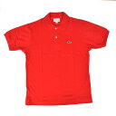 FRANCE LACOSTE(直輸入フランスラコステ) #L1212 S/S PIQUE POLOSHIRTS(半袖 鹿の子 ポロシャツ) RED(240)