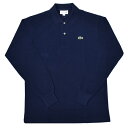 JAPAN LACOSTE(ジャパンラコステ) L1312 L/S PIQUE POLOSHIRTS(長袖 鹿の子 ポロシャツ) MARINE(NAVY)(166)