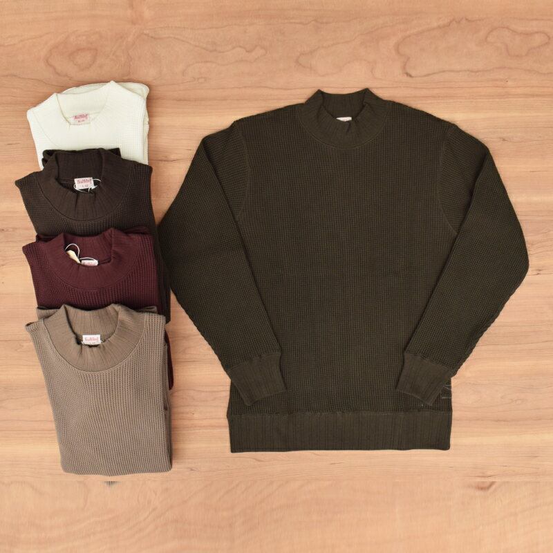 HEALTH KNIT(ヘルスニット) SUPER HEAVY WAFFLE MOCKNECK SWEAT(スーパーヘヴィーワッフル モックネックスウェット)